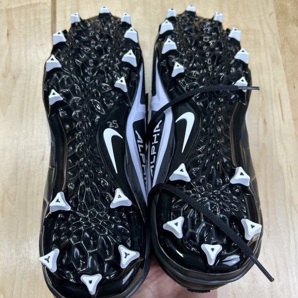 Nike Alpha Menace Football Cleats Black White Mens Size 12.5 NWOB FZ7703-005 main image 7